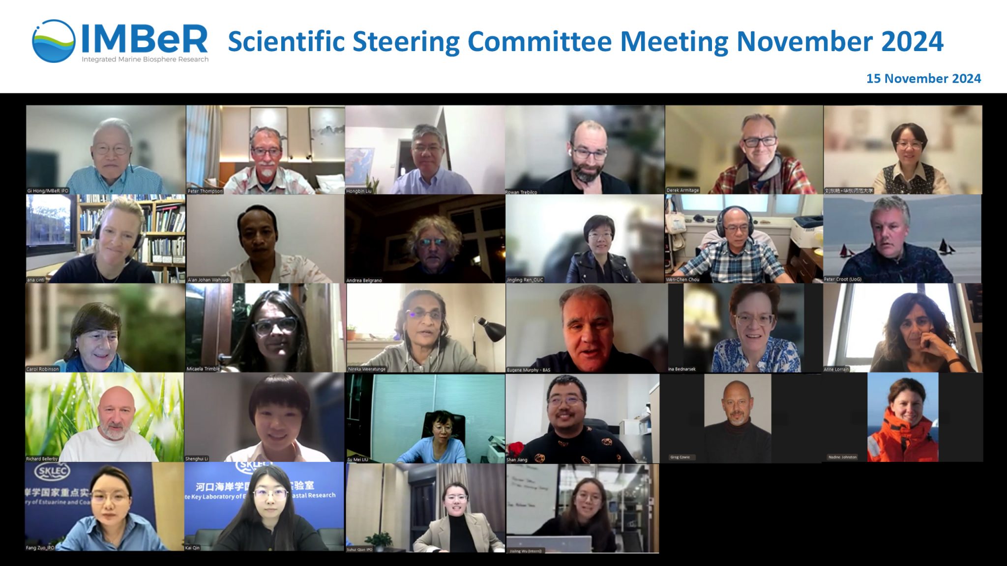 Scientific Steering Committee Meeting Held in November 2024 IMBeR